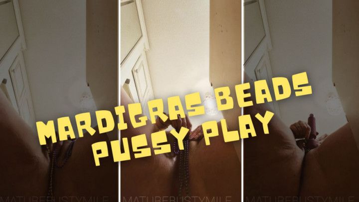 Pussy Play with Mardigras Beads