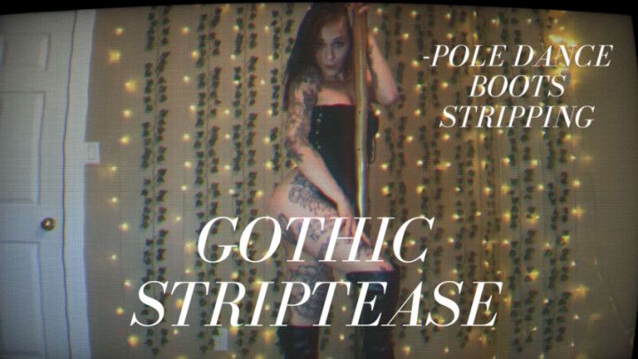 Sexy Goth Striptease - Pole Dance