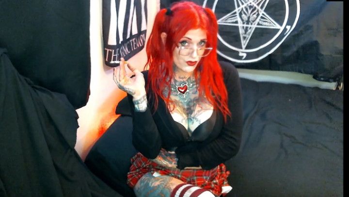 Satanic Schoolgirl Smoking Camshow