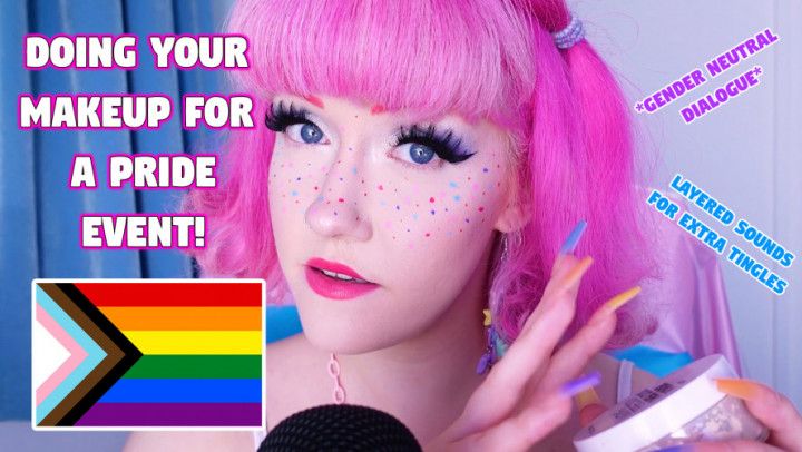 ASMR Doing your makeup for Pride Evie Rees