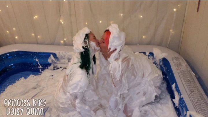 WAM Lesbian Diaper Sex in Shaving Cream