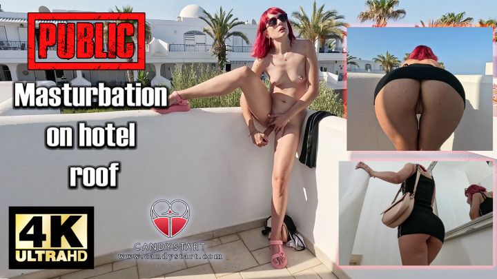 Public masturbation on hotel roof