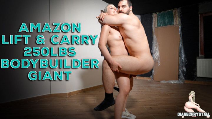 Amazon Lift and Carry 250lbs Giant Bodybuilder Man Squating