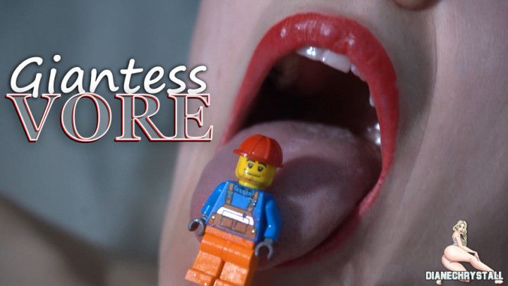 Mean German Giantess Eats you! Close up