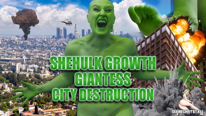 SheHulk Giantess Growth City Destruction