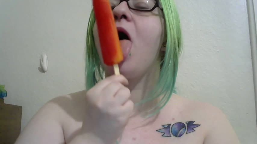 Oral fixation messy Popsicle fun