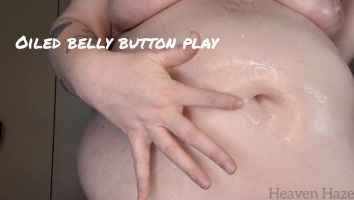 66) Custom Video - Oiled Belly Button Play