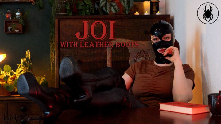 JOI in leather boots