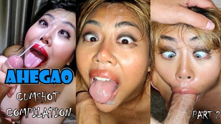 AHEGAO CUMSHOT COMPILATION PART 2