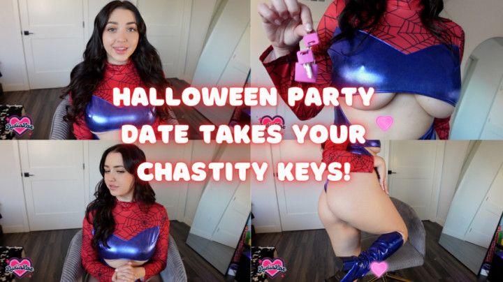 Halloween Date Takes Your Chastity Keys