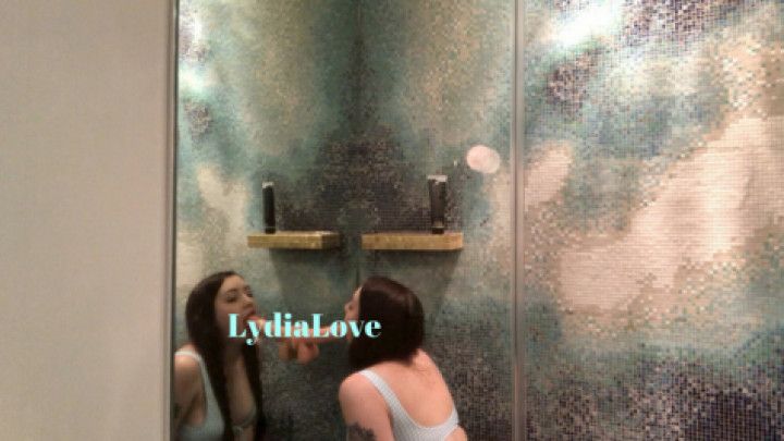 STEAMY SHOWER SEX WITH BRUNETTE TEEN