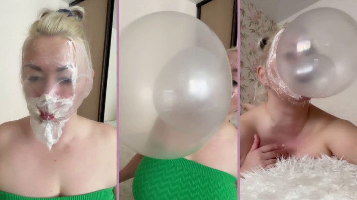 Big bubbles - messy popping on face