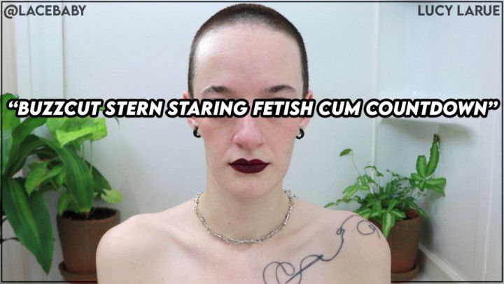 Buzzcut Stern Staring Fetish Cum Countdown