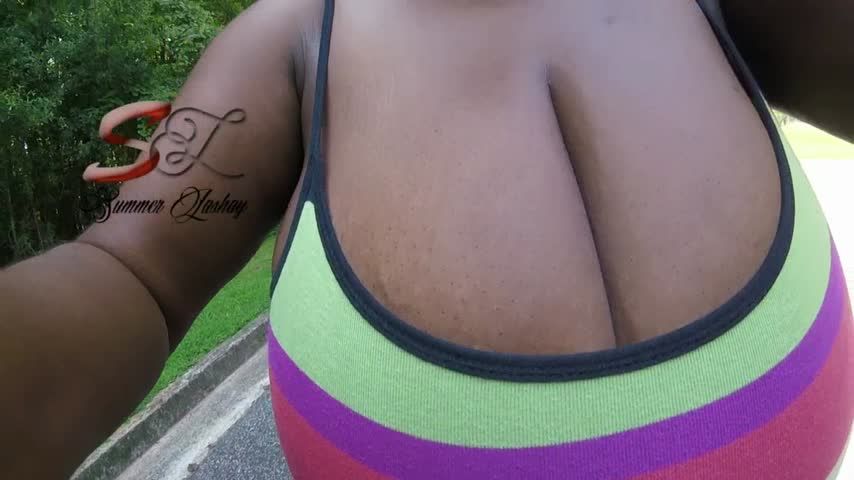 Boobs in the park