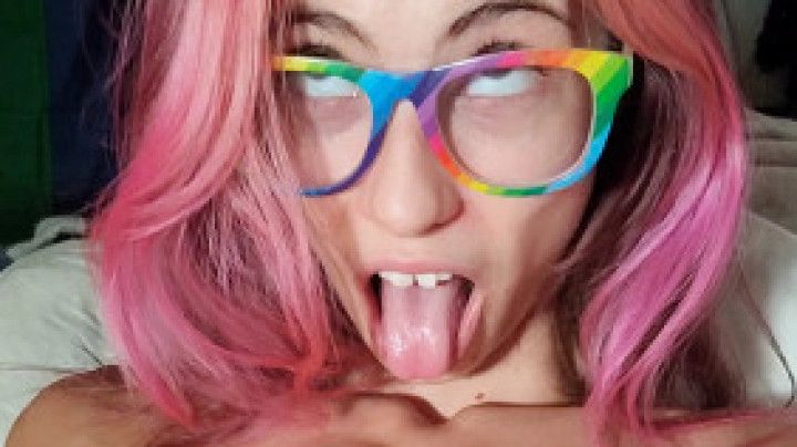 Ahegao strip tease