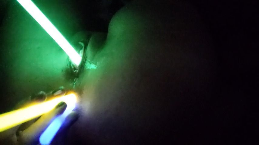 Glow Stick Pussy and Ass