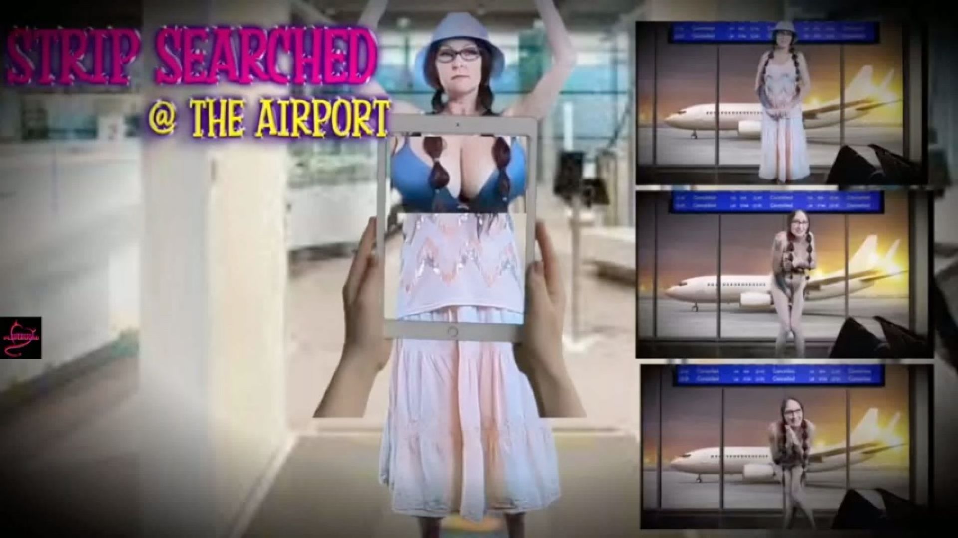 Strip Searched at the Airport- Embarrassed Naked Female- ENF