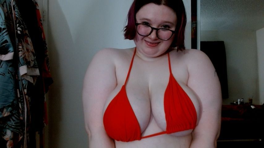 Big Tits In Red Bikini