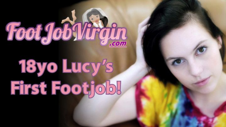 18yo Lucy's First Footjob and Vibrator