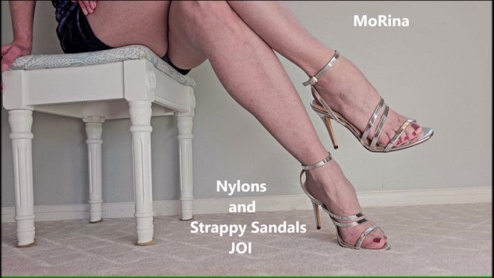 Nylons and Strappy Sandals JOI - MoRina femdom foot fetish