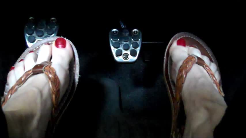 Driving in Leather Flip Flops