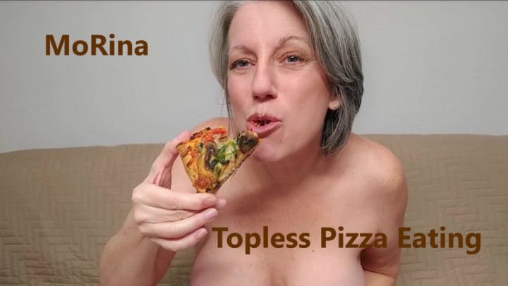 Topless Pizza Eating