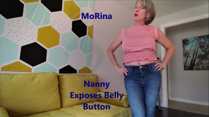 Nanny Exposes Belly Button