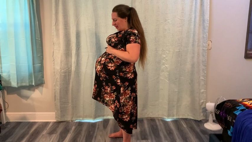 9 Months Pregnant Trying on Dresses