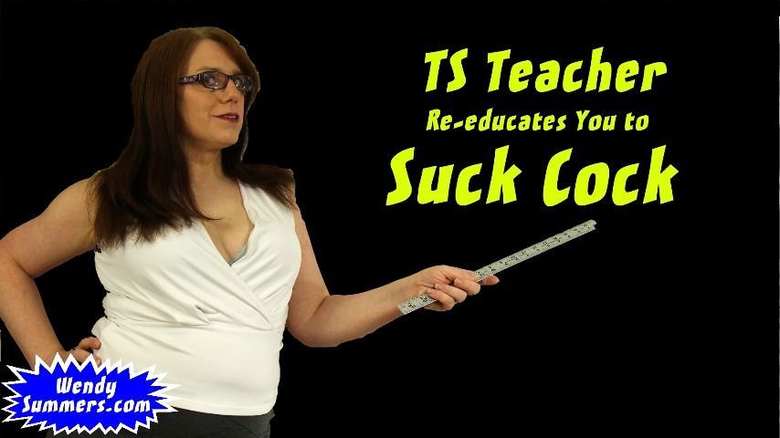 TS Teacher Reeducates You to Suck Cock