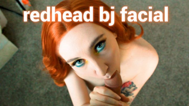 redhead bj facial