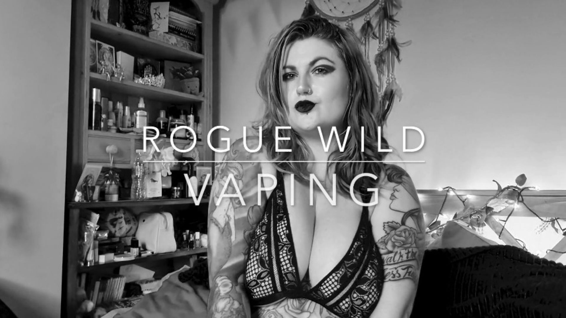 Big titty goth girl vaping