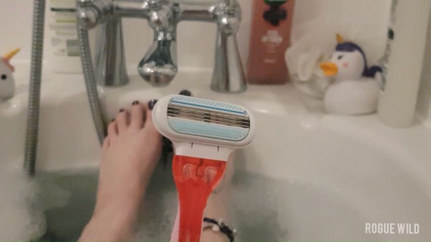 Shaving my very hairy legs