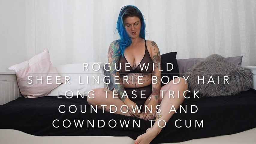 Body hair long tease with countdowns