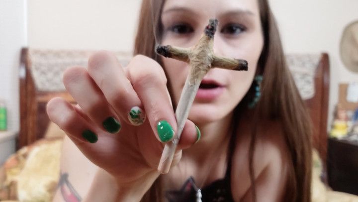 Cross-J Smoking With A Ganja Goddess