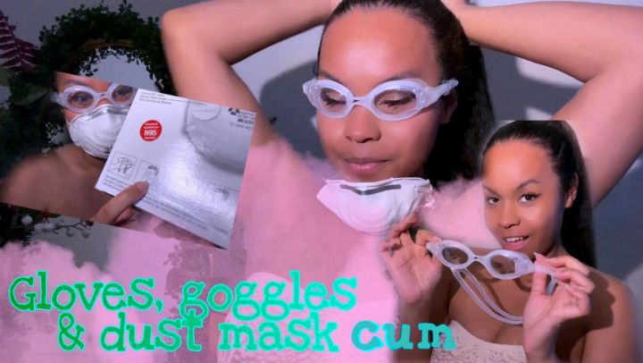 Latex Gloves, Swim Goggles and Dust Mask Cum