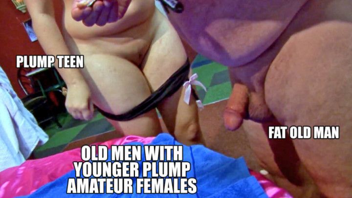 Older men with younger plump females