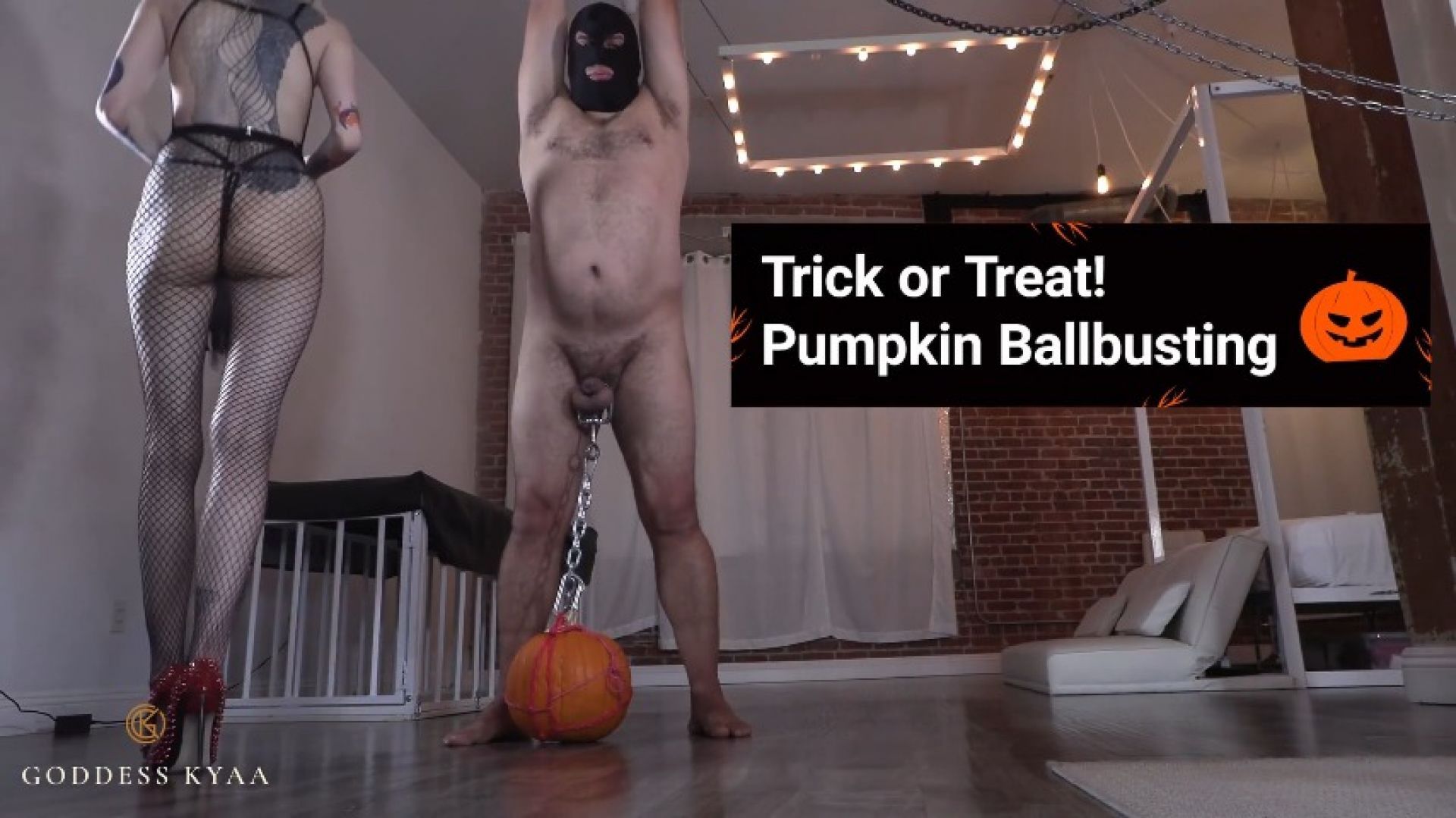 Trick or Treat! Pumpkin Ballbusting - Femdom Witch Punishing