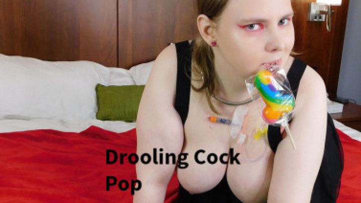 Kitty Play Rainbow Cock Lollipop Droolin