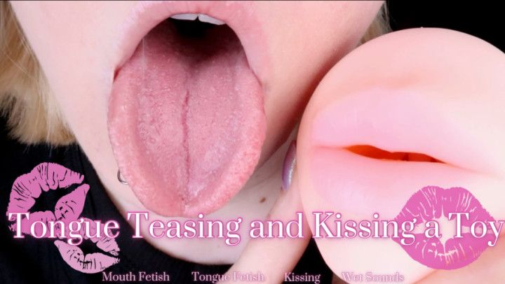 Tongue Teasing and Kissing a Toy - HD