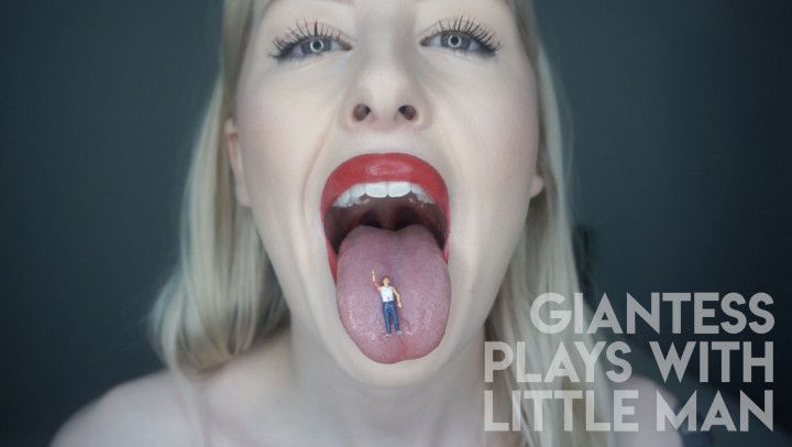 Giantess Plays with Little Man