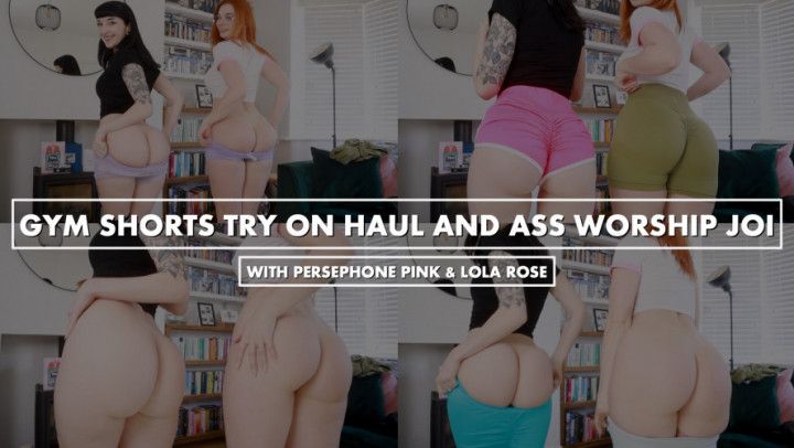 Gym Shorts Try OnHaul and Ass Worship JOI w/ Persephone Pink