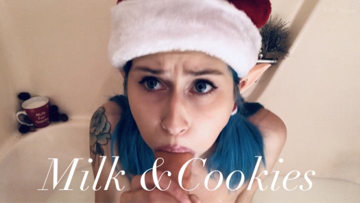 Christmas Elf Sucks Dick in a Milk Bath