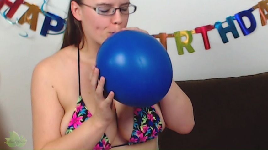 Birthday Blow-to-Pop: Giant Blue Balloon