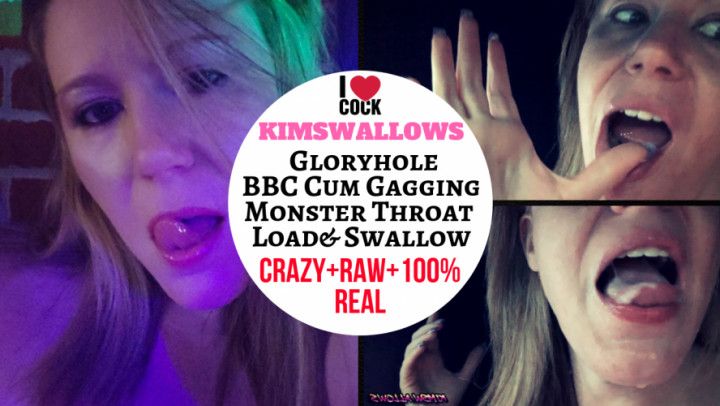 Gloryhole BBC Gagged Throat full of CUM