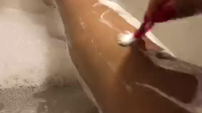 Closeup Leg Shaving