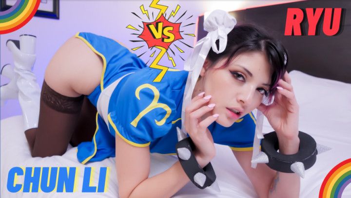 Chun Li VS Ryu Cosplay Ahegao Fuck