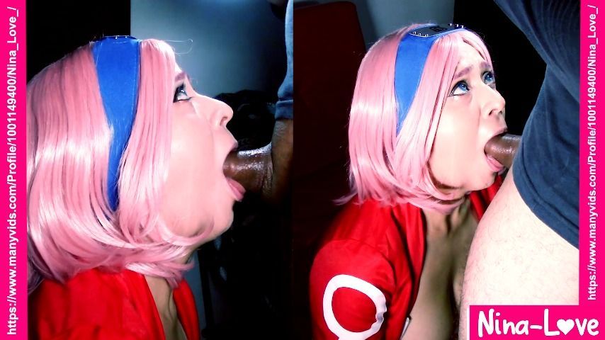 Double view Blowjob #149 Sakura Haruno Cosplay Cum swallow