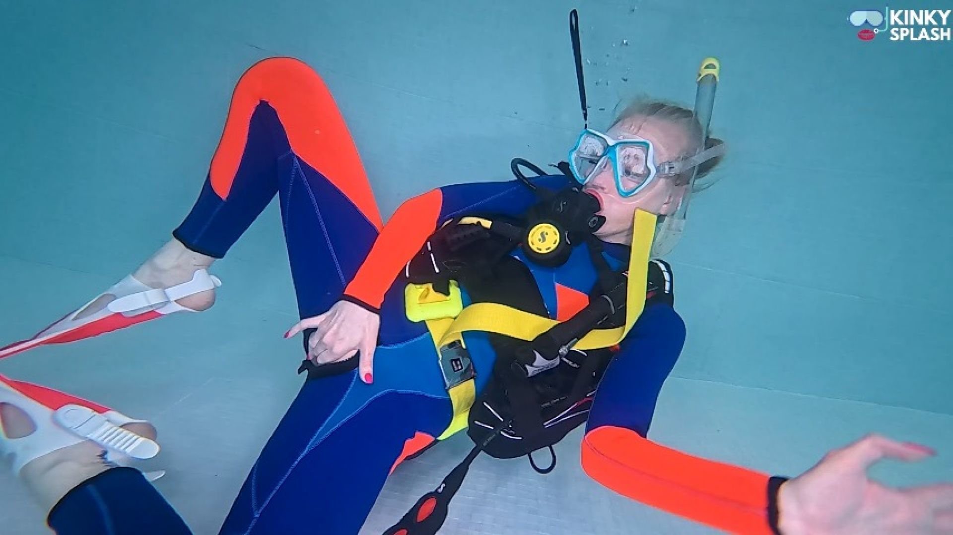 Scuba Diver Masturbates Underwater with A Slutty Crotch Zip