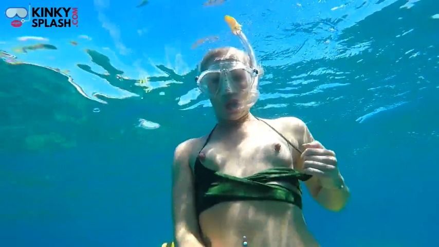 Selfie Snorkel Bubbles and Tit Flashing