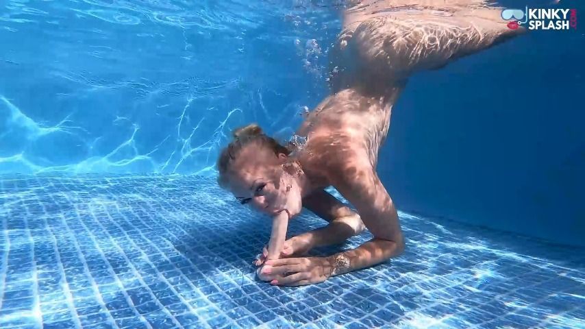 Under Water BJ On Toy In The Pool